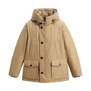 Woolrich Arktisk Anorak Dunjackor för Extremt Väder Beige, Herr