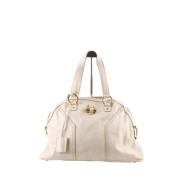 Saint Laurent Vintage Pre-owned Laeder handvskor White, Dam