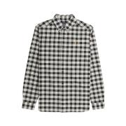 Fred Perry Tartan Oxford Skjorta i Ecru Multicolor, Herr