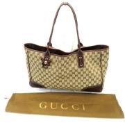 Gucci Vintage Pre-owned Canvas totevskor Brown, Dam