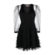 Twinset Elegant Svart Miniklänning Black, Dam