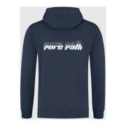 Pure Path Dimensional Script Hoodie Herr Mörkblå Blue, Herr