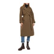 Pepe Jeans Grön Trenchcoat för Kvinnor Green, Dam