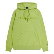 Champion Crewneck Hoodie Green, Herr