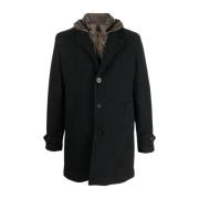 Paltò Single-Breasted Coats Black, Herr