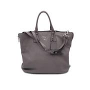 Prada Vintage Pre-owned Laeder totevskor Gray, Dam