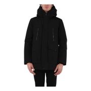 Woolrich Arctic Parka med Dold Dubbel Dragkedja Black, Herr