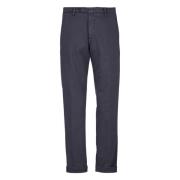 Briglia Marinblå Chinos Slim Fit Modal Blandning Blue, Herr