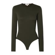 Agolde Långärmad bodysuit i Aura-stil Green, Dam