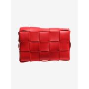 Bottega Veneta Vintage Pre-owned Laeder axelremsvskor Red, Dam