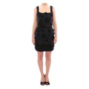 Dolce & Gabbana Svart Paljett Mini Shift Klänning Black, Dam