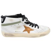 Golden Goose Klassiska Vita Brun Grön Sneakers White, Herr