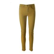 C.Ro Slim Fit Vintergula Byxor Yellow, Dam