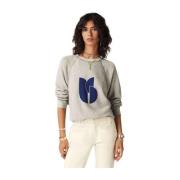 Ba&Sh Heather Grey Sweatshirt med Raglanärmar Gray, Dam