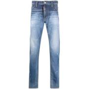 Dsquared2 Blå Målarfärgs Jeans Blue, Herr