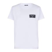 Balmain T-shirt med Couture label White, Herr