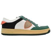 Philippe Model Lyon Low Sneakers i Vit Grön Svart Multicolor, Herr