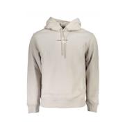 Calvin Klein Grå Fleece Hoodie med Brodyr Gray, Herr