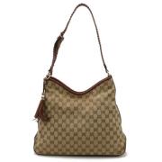 Gucci Vintage Pre-owned Canvas gucci-vskor Beige, Dam