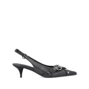 Pinko Svarta Slingback Skor Gray, Dam