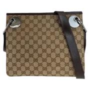 Gucci Vintage Pre-owned Canvas crossbodyvskor Brown, Dam