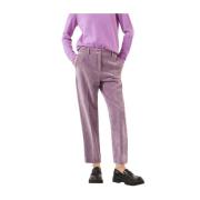 Pennyblack Elegant Velvet Slim Fit Ankelbyxor Purple, Dam