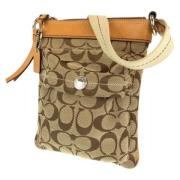 Coach Pre-owned Pre-owned Canvas axelremsvskor Beige, Dam