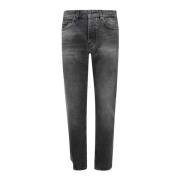 Haikure Slim Spider Black Jeans Black, Herr