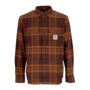 Carhartt Wip Rutig Långärmad Knappskjorta Brown, Herr