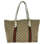 Gucci Vintage Pre-owned Canvas gucci-vskor Beige, Dam