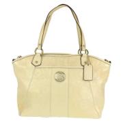 Coach Pre-owned Pre-owned Plast totevskor Beige, Dam