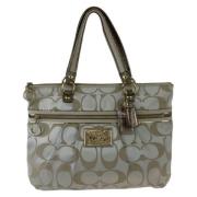 Coach Pre-owned Pre-owned Canvas handvskor Beige, Dam