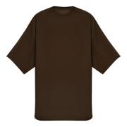 Rick Owens Grå T-shirts och Polos Rå Kant Brown, Herr