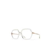 Mykita Blå Runda Solglasögon White, Unisex