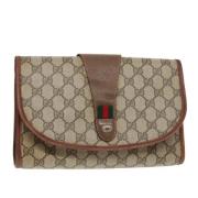 Gucci Vintage Pre-owned Laeder kuvertvskor Beige, Dam