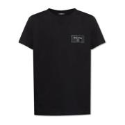 Balmain T-shirt med logotypmärke Black, Herr