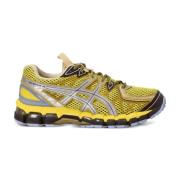 Asics Gula Mesh Sneakers med Silver Accents Yellow, Dam