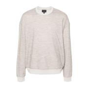 Giorgio Armani Mélange Crew Neck Sweater Grå Gray, Herr