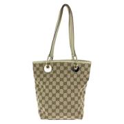 Gucci Vintage Pre-owned Canvas gucci-vskor Beige, Dam