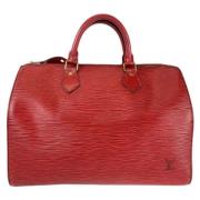 Louis Vuitton Vintage Pre-owned Laeder handvskor Red, Dam