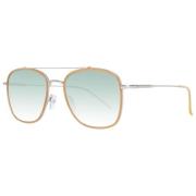 Ted Baker Guld Aviator Solglasögon Grön Lins Green, Herr