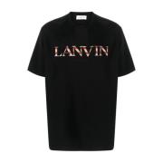 Lanvin Svarta T-shirts och Polos Black, Herr