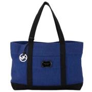 Michael Kors Pre-owned Pre-owned Canvas axelremsvskor Blue, Dam