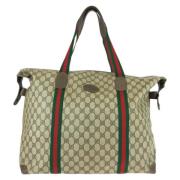 Gucci Vintage Pre-owned Canvas resvskor Brown, Dam