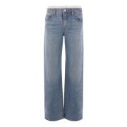 Alexander Wang Stiliga Denim Jeans Blue, Dam