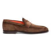 Santoni Semskad Loafer för Män Brown, Herr