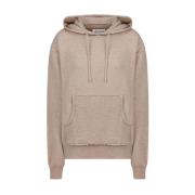 Maison Margiela Valnöt Hoodie med Exponerade Sömmar Brown, Herr