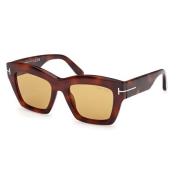 Tom Ford Luna Solglasögon Blonde Havana/Light Brown Brown, Unisex