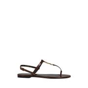 Saint Laurent Ödla Tryckläder Sandal Brown, Dam