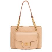 Chanel Vintage Pre-owned Laeder chanel-vskor Beige, Dam